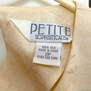 100% Silk Floral Cream Blouse